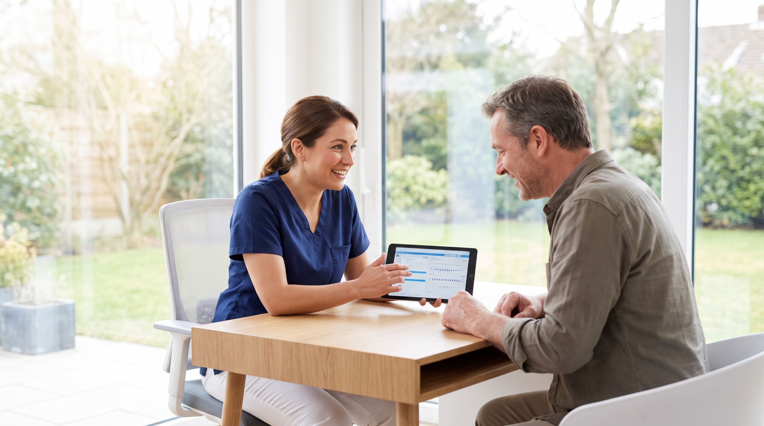 Dentist discussing dental implant cost options with a patient during a consultation in Sherman Oaks